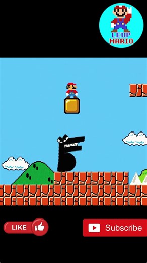 Mario appears from the block
