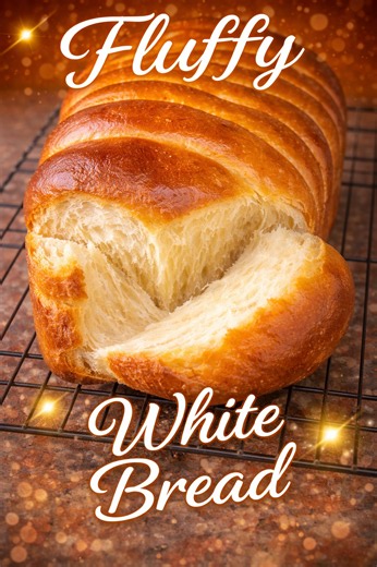 Fluffy white bread for easy homemade sandwiches