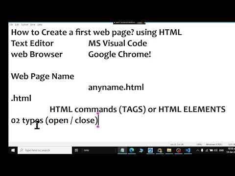 How to create First web Page using HTML 2026