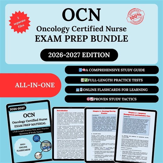 OCN Exam Prep Bundle 2026 | OCN Study Guide | Oncology Nursing Book | OCN Exam | Oncology Certification Study Guide | Oncology Nurse Study - Etsy Canada