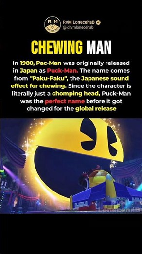 THE HISTORY BEHIND THE CREATION OF PAC-MAN NAME