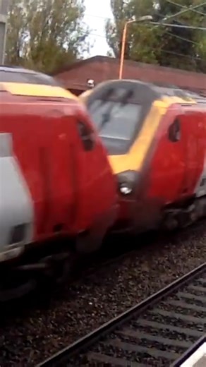 Virgin Trains Voyagers passing through Marston Green