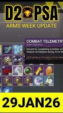 D2 PSA 29JAN26 #destiny2 #armsweek #combattelemetry