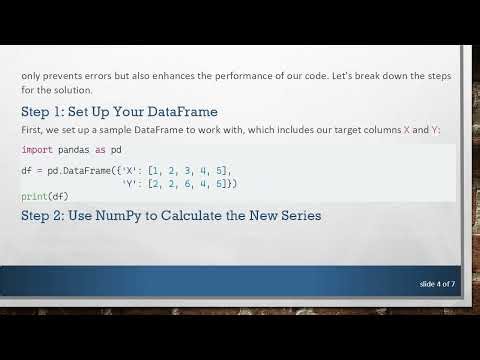 Efficiently Handle Division with Zero in Pandas DataFrames Using numpy