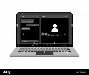 Videocall interface, video call screen icons and UI template for laptop, vector overlay. Video conference or videocall online chat mockup for laptop Stock Vector Image & Art - Alamy