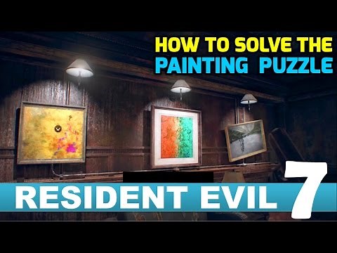 RESIDENT EVIL 7 - How to solve the painting puzzle & get Corrosives [Written Commentary]