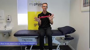 If you wake each morning with a stiff sore knee then try these easy Physio exercises to get your knee moving and strengthen your leg muscles. | myPhysioSA