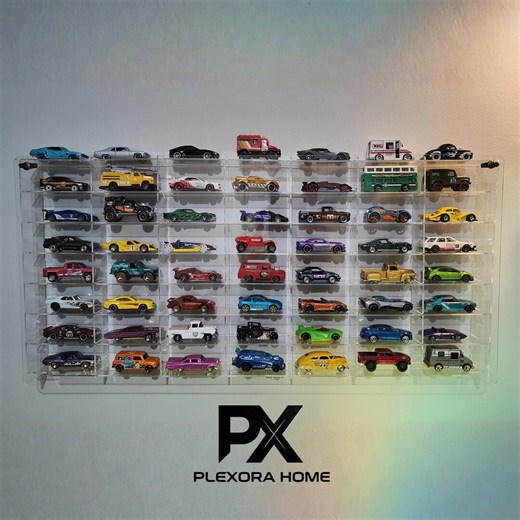 1/64 Scale Diecast Car Display Case: 49 Slot Acrylic Organizer for Hot Wheels - Etsy