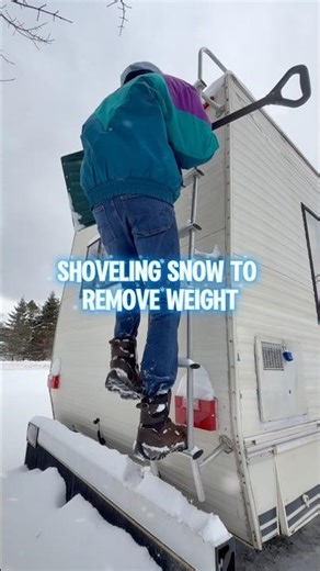 Saving RV From Caving In After Snowstorm