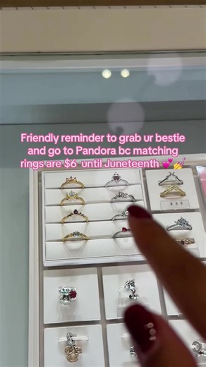 Pandora matching rings $6 until Juneteenth — grab your bestie!
