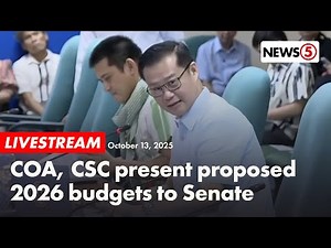 LIVE | Senate Finance panel reviews proposed 2026 budget of COA, CSC