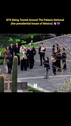 BTS Being Toured Around The Palacio National (the presidential house of Mexico) 🇲🇽💜