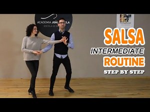 💃Full Salsa Intermediate Routine ⭐️Step By Step⭐️