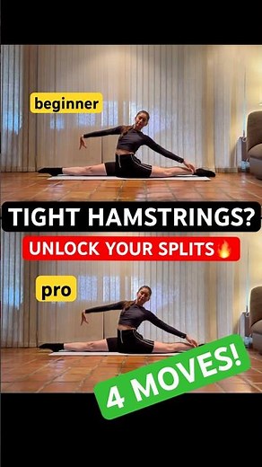 Tight Hamstrings? Do THESE 4 Exercises for SPLITS!🔥 #flexibility #splits #yoga #shorts