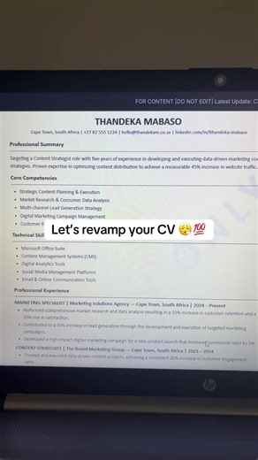 Get your CV revamped instantly to beat the system in South Africa 🇿🇦 link in bio 🌟 #CVTips #ATS #SouthAfrica #unemployment