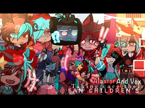 Alastor and Vox Taking care their ✨Fan Children's✨ (CURSED) Challenge💀💀 Hazbin Hotel Nice Vees AU