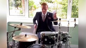 Weather presenter goes viral drumming to BBC News theme