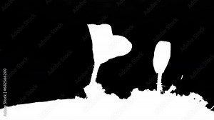 Germination of cucumber sprouts on a black background, time lapse, object rotation, camera movement, alpha channel