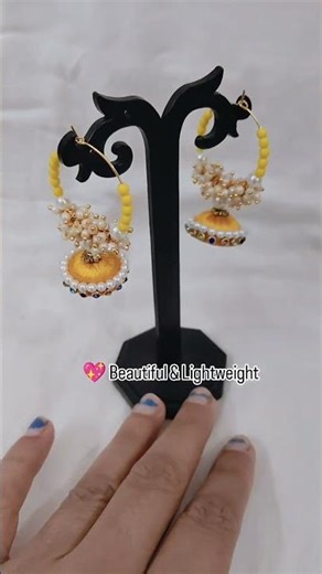💖 New silk thread hoop earrings | Silk thread jewellery/ handmade earrings #handmade #earrings #diy