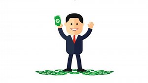 Animation Cartoon Businessman On Pile Money Stock Footage Video (100% Royalty-free) 26831314 | Shutterstock