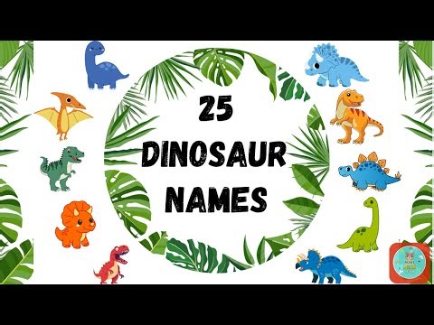 25 Dinosaur Names and Facts for Kids | English Vocabulary | Mini Bear Club