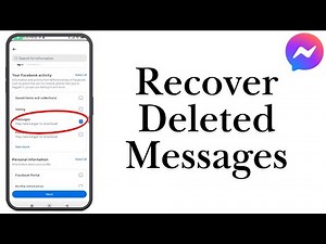 How To Recover Deleted Messages On Messenger 2025 Easy Fix!