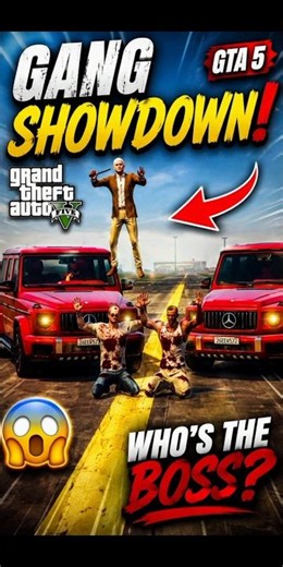GTA 5 GANG SHOWDOWN! 😱 Who's The REAL BOSS? 💀🔥 #shorts #gta5 #funny #gta6 #viral #gamingshorts