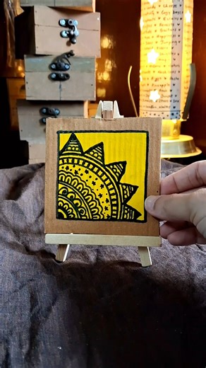 Easy Cardboard Painting Idea for Beginners ✨ Quick & Unique Mandala Art DIY Home Decor #mandalaart