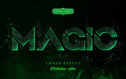 如何使用PS制作炫酷火焰灰烬字体效果