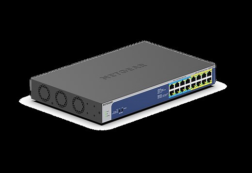 16-Port Gigabit Ethernet High-Power PoE  Unmanaged Switch with 8-Ports PoE   (380W)