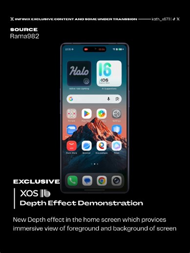 Infinix XOS 16 Depth Effect Wallpaper Demo