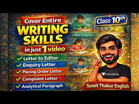 Cover Entire Writing Skills Class 10 | Letters & Analytical Paragraph | CBSE Class 10 English 2026