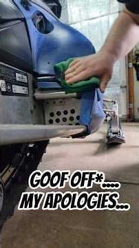 Lazy Sunday... Just Goofin' Off! Adhesive removal on our plastics. #skidoo #snowmobile #goofoff #diy