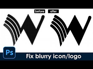 Fix blurry icon/logo make sharp edge-[Photoshop tutorial] quick and easy