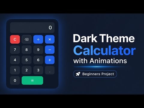 Dark Theme Calculator Project for Beginners
