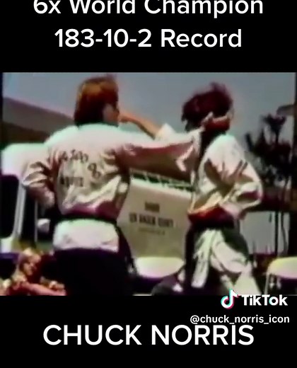 Chuck Norris holds a 183-10-2 record and is a 6x world champion in full contact bare knuckle karate. On top of that, he beat heavyweight kickboxing world champion Joe Lewis 3 consecutive times and also had a brutal sparring match with undefeated kickboxing world champion, Bill Superfoot Wallace, that lasted an hour and a half. According to Wallace, they practically stalemated and “beat the crap out of each other”. Chuck was trained in kickboxing/boxing by Benny The Jet Urquidez and was also trai