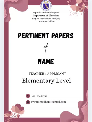 New Template for Teacher Applicants Available! 🌺
