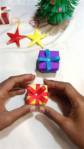 Mini Paper Gift Box 🎁 | Easy DIY Gift Box | #shorts