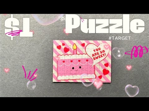$1 Valentine Puzzle Was So Worth It 😍 50 Piece Pink Cake Build #timelapse #valentinesday #target