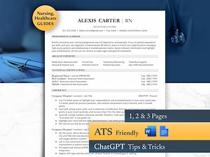 Nurse ATS Friendly Resume Template Google Docs Word Rn, Registered Nurse Resume, Remote Nurse, New Grad Nurse Practitioner, ATS CV Template - Etsy