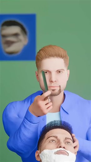 Why Barbers Have Red And White Strips 😱#zeckfelms #usfyp #tiktokusa #memetok #animation