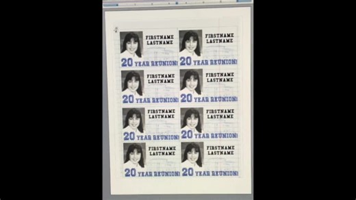 Custom Reunion Name Tag Template: Avery 8395 (digital Download) - Etsy