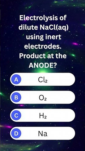 Electrolysis of Aqueous NaCl — Product at the Anode? | Electrochemistry | A-Level Chemistry