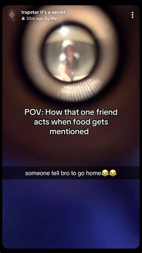 how bro acts when he sees I have food