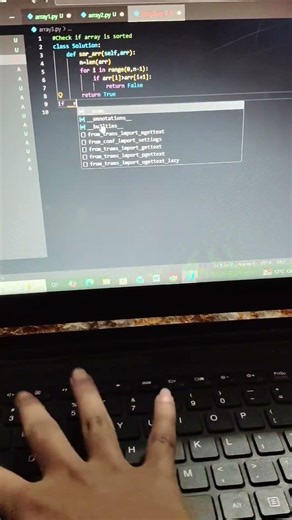 Check if An Array is sort or not #coding #programming #python #oops #object #object #dsa #sorting
