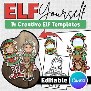 Elf Yourself Template Christmas Craft – Editable Elf Yourself Printable Template