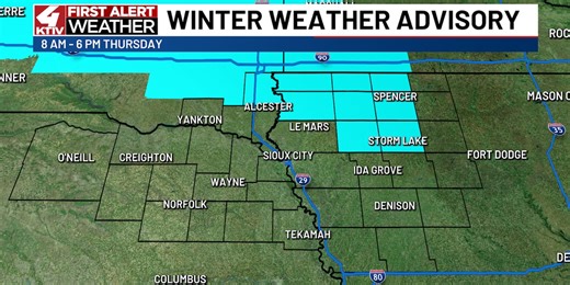 FIRST ALERT WEATHER DAY THURSDAY as a wintry mix of weather moves into Siouxland