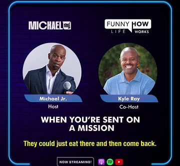 WELCOME BACK to another episode of the #FunnyHowLifeWorks podcast 🎉. Join Michael Jr. and his co-host P'Kyle as they answer listener questions and talk about Kyle's recent trip to Zambia. P'Kyle talks about what led him to go on a missions trip to Zambia, the differences in preaching between him and the local pastors, and his encounter with a local boy possessed by a demon. Tune in NOW ↪️ https://bit.ly/3F0vXCn | Michael Jr. Comedy