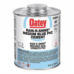 Oatey Rain-R-Shine 30894 32 oz. PVC Medium Blue Cement