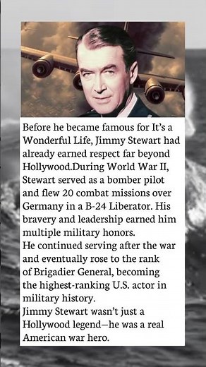 Before Hollywood Fame, Jimmy Stewart Was a WWII War Hero 🇺🇸✈️#JimmyStewart #WorldWarII #usa